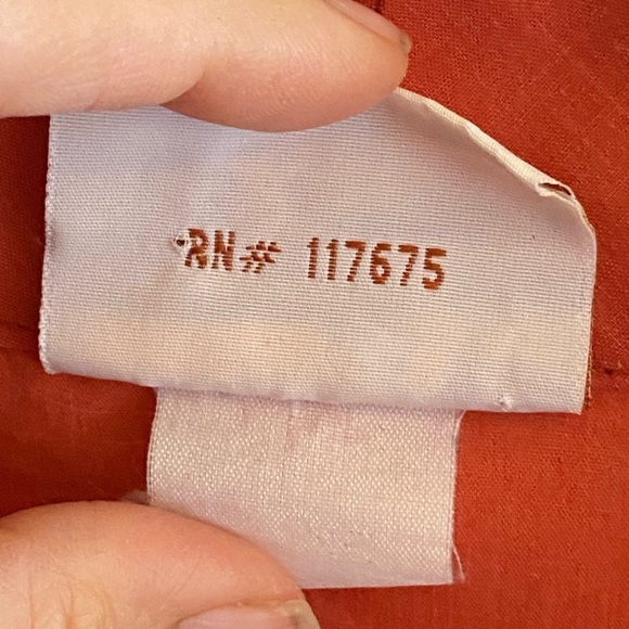 Vintage  Rust Orange Women's Top w/ tie bow - Picture 6 of 6